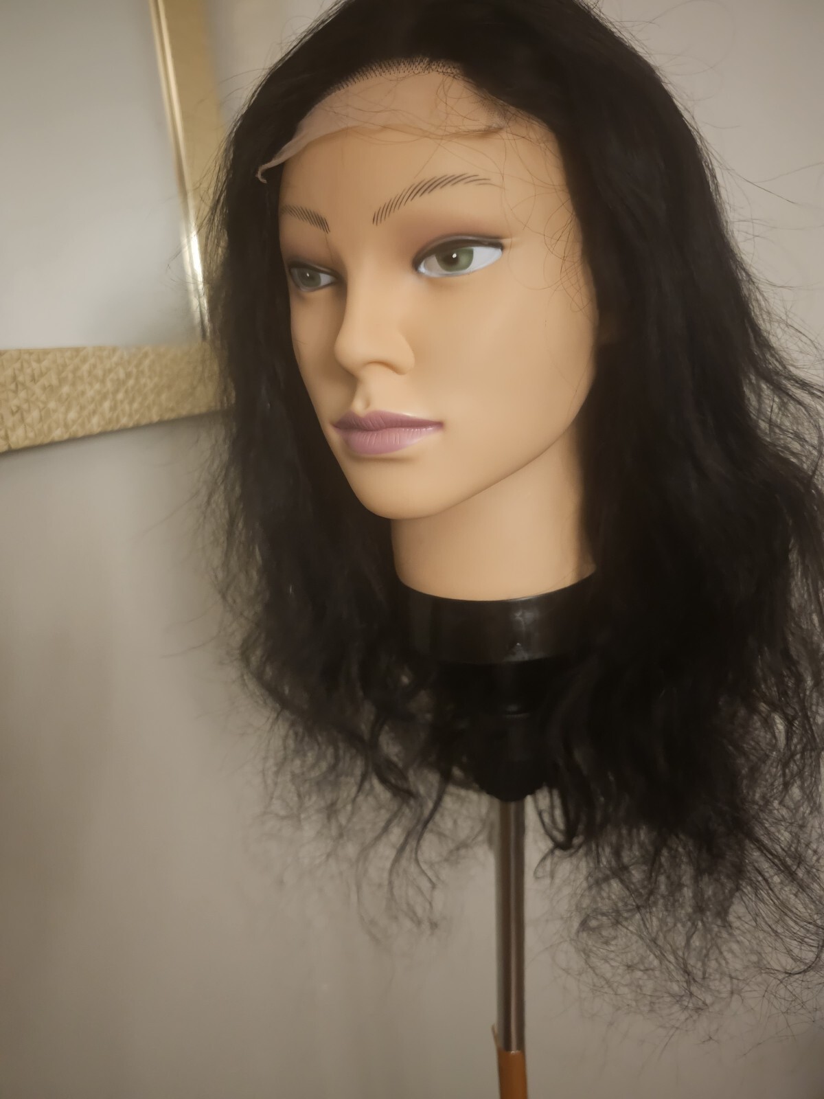 High Quality regular Top 22″ straight 100% Virgin Human Hair Lace Wig