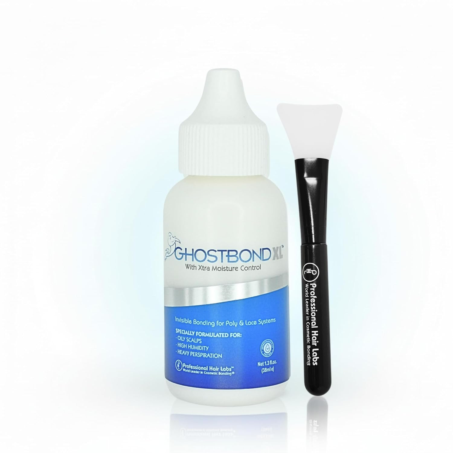 GHOSTBOND XL Hair Replacement Adhesive 1.3Oz & Silicone Applicator – Invisible L