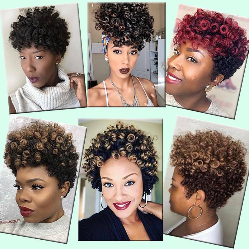 2″ Short Jamaican Bounce Loops Crochet Hair Extensions 20 Peices Spring Curly US