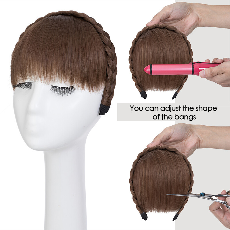 Clip in on Thin Neat Bangs Hair Front Fringe Hairpiece Hair Extensions AS Human