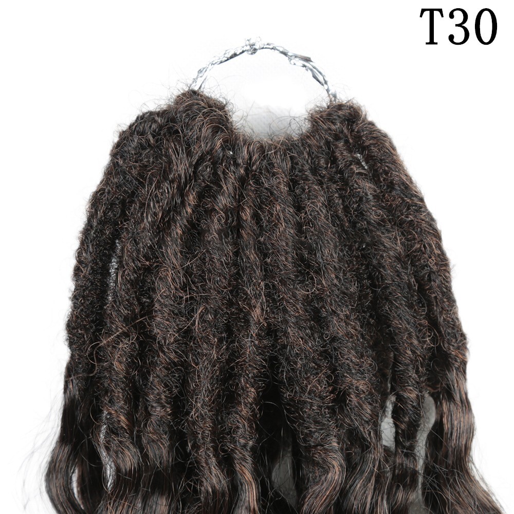 18″ Loose Wave Goddess Locs Crochet Braids Curly Faux Locs Braiding Extensions