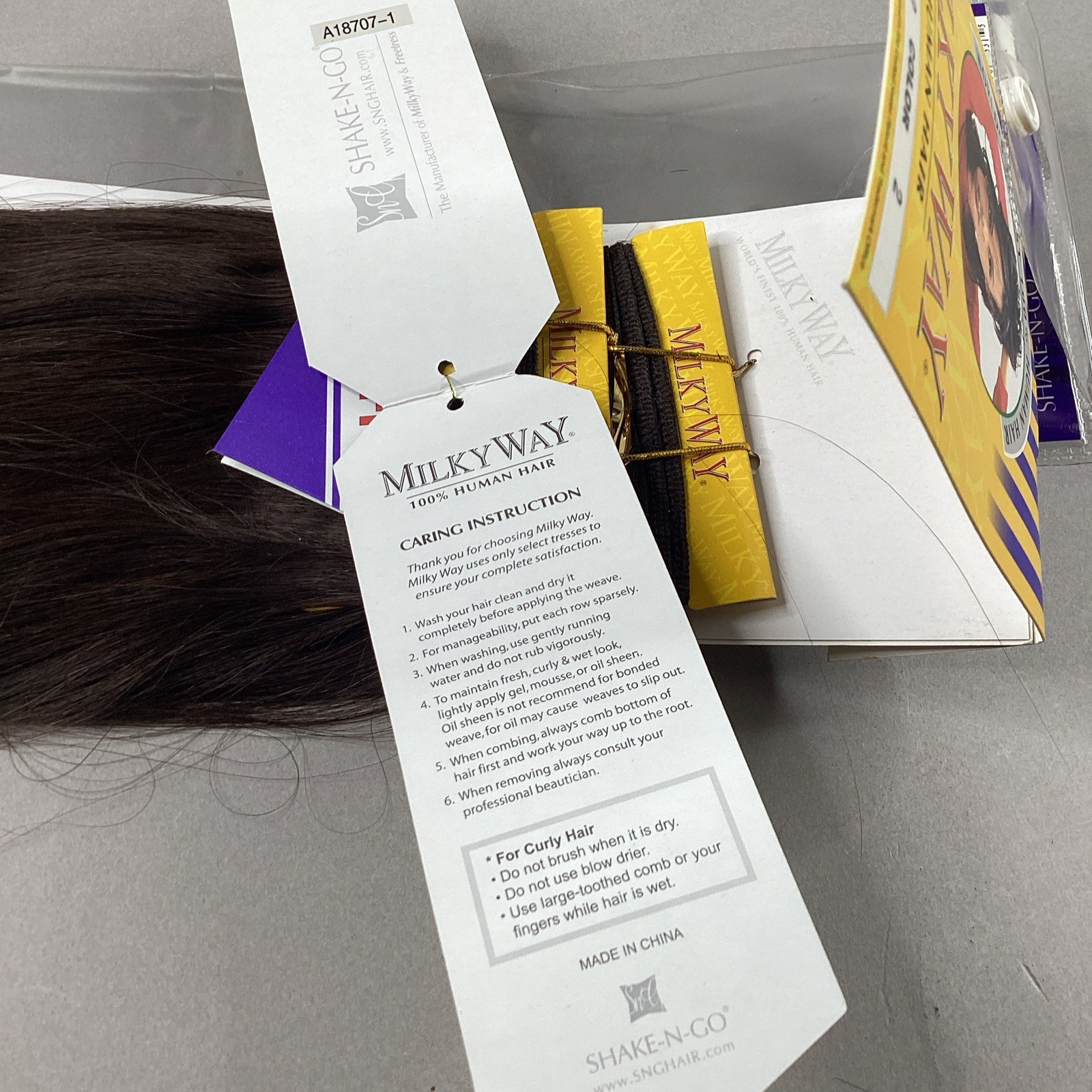 Milky Way Yaky Weave #2 Darkest Brown 100% Human Hair Track Weft Extensions