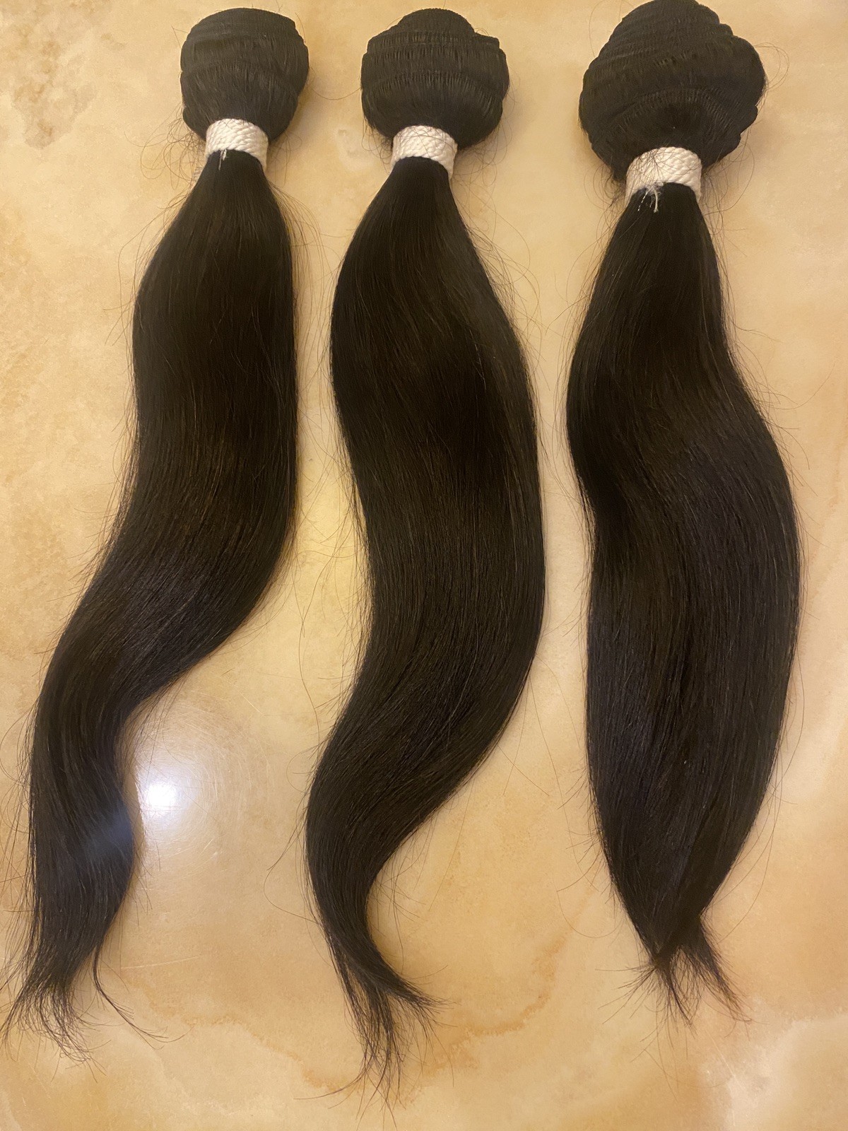 BRAZILIAN NATURAL UPROCESSED 100% HUMAN HAIR EXTENSION 3 BUNDLE “14,”16,”16 INCH
