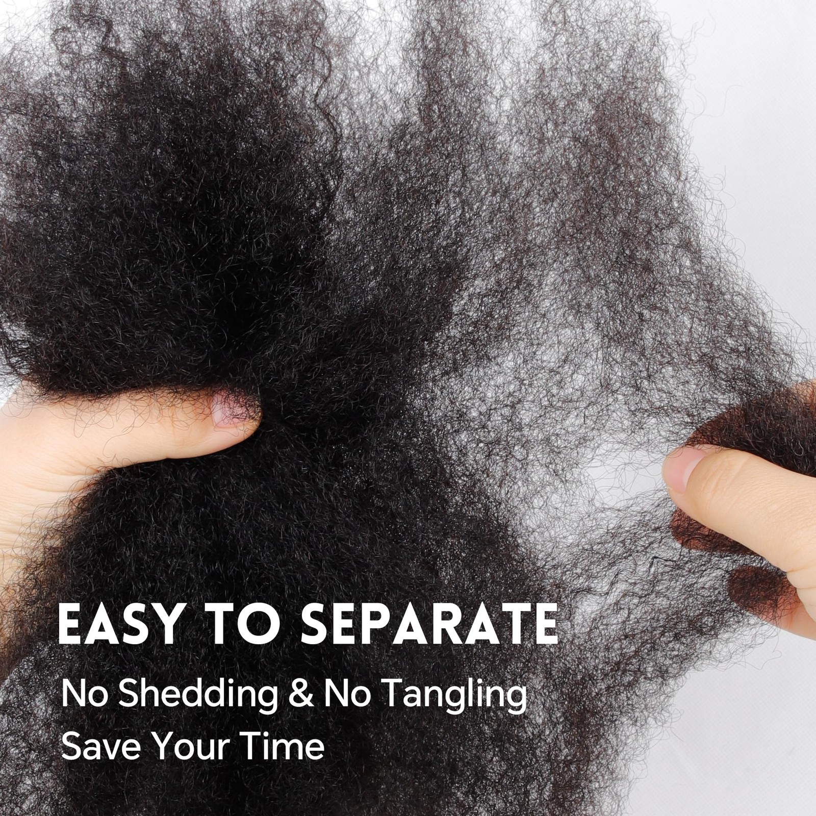 Builson Afro Kinkys Bulk Human Hair -100 Real Human Hair For Mini Twist