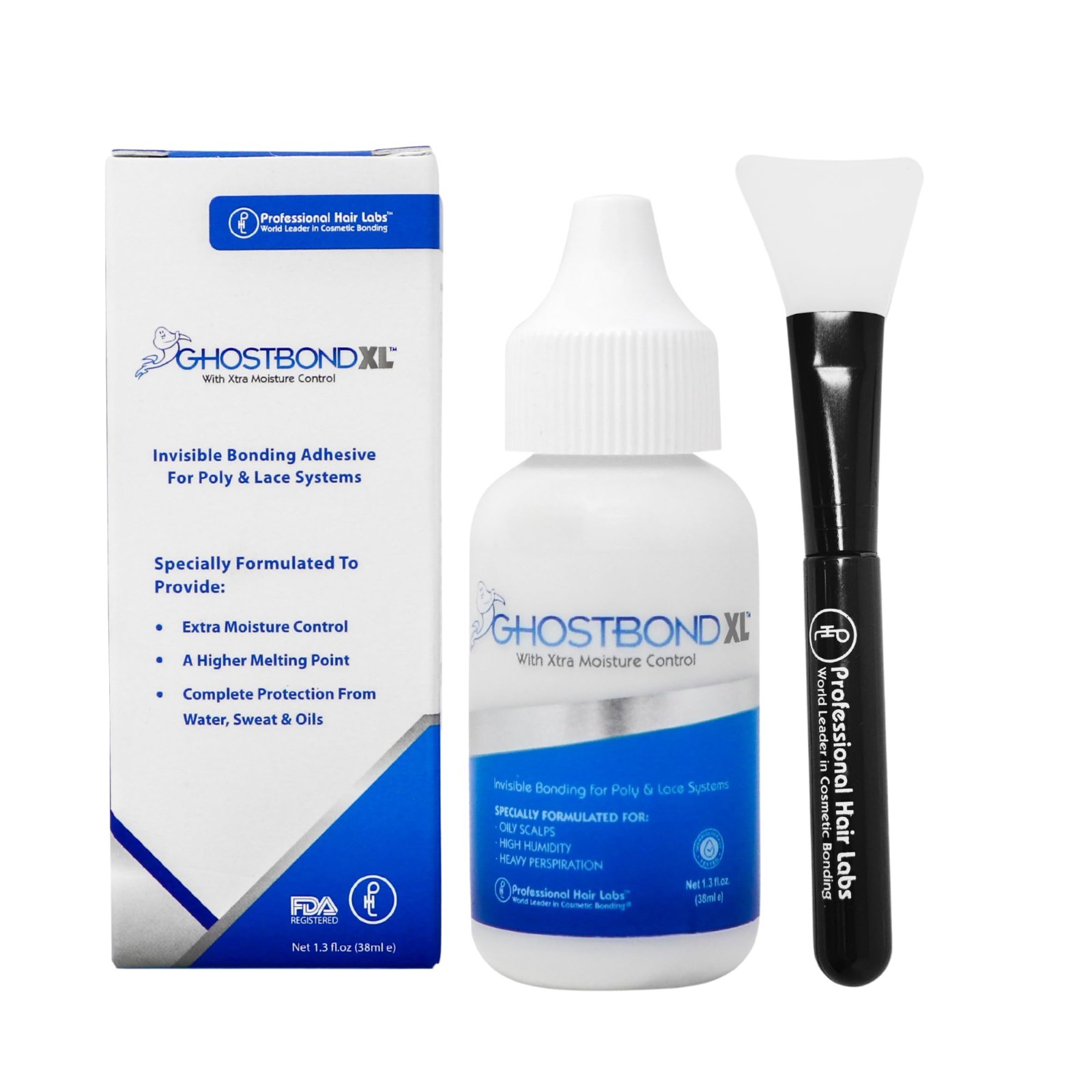 Invisible Lace Wig Glue – XL 1.3oz Hair Replacement Adhesive & Silicone Applicat