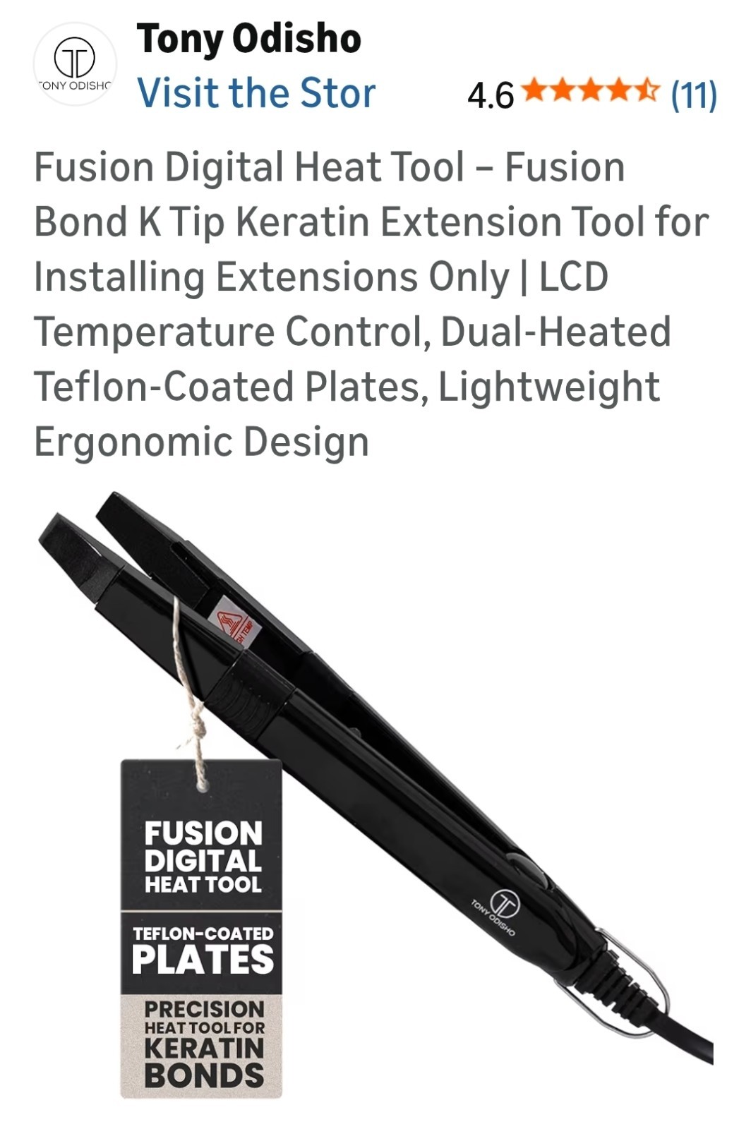 TONY ODISHO Fusion Digital Heat Tool – Fusion Bond K Tip Keratin Extension To…