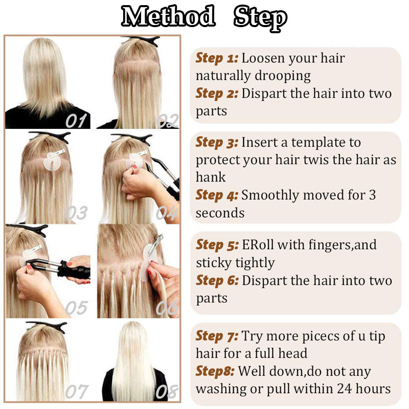 US CLEARANCE Pre Bonded Keratin THICK Nail U Tip Human REAL Hair Extensions 400S