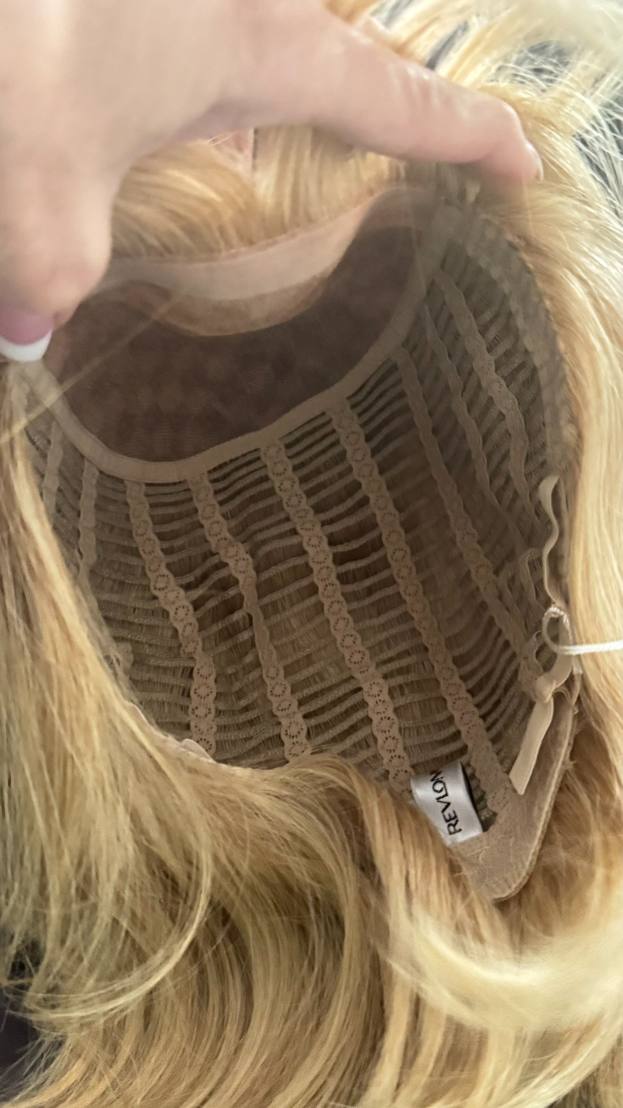 Paloma wig Revlon $Golden Wheat Human Hair Monotop bang bob straight