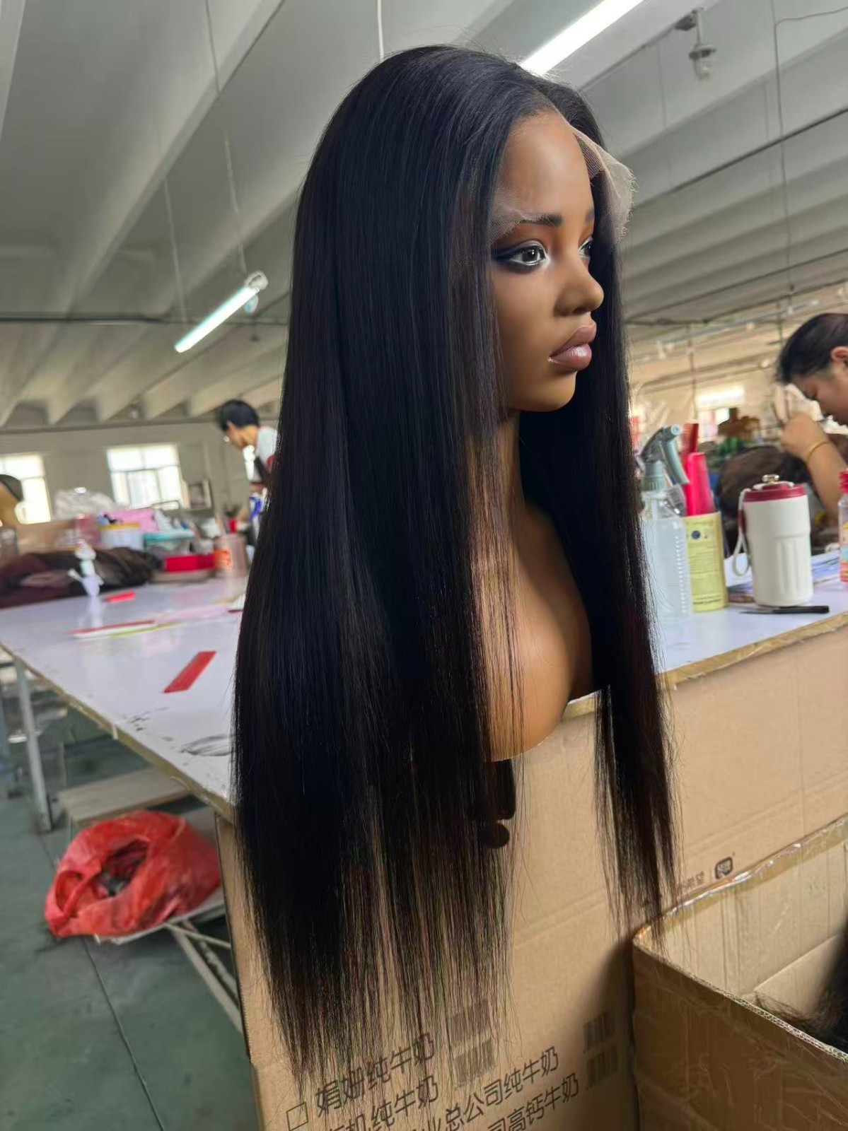 13×6 24inch yaki straight HD Frontal Wig 180% density 100% Human Hair