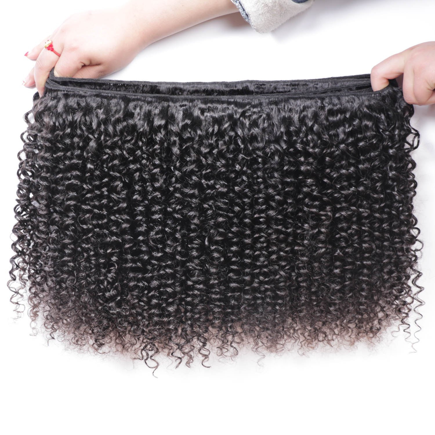 100% Brazilian Unprocessed Virgin Kinky Curly Human Hair Weave 3 Bundles Deep Cu