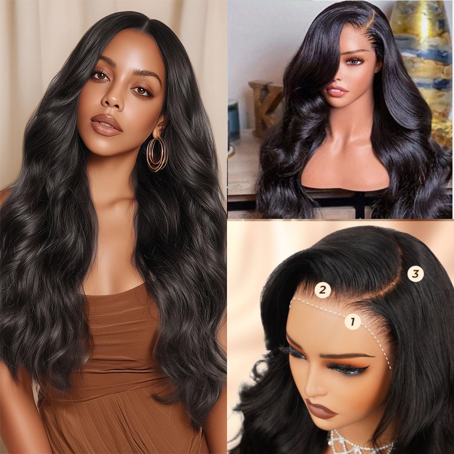 5×5 Silk Base Full Lace Wig Body Wave No Glue Silk Top Real Human Hair Wig