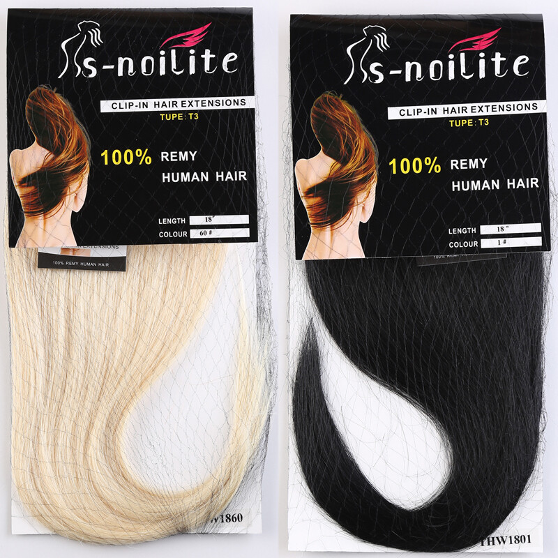 8PCS Clip In Hair Extensions 100% Real Soft Human Hair Weft Any Color 14″-24″ US