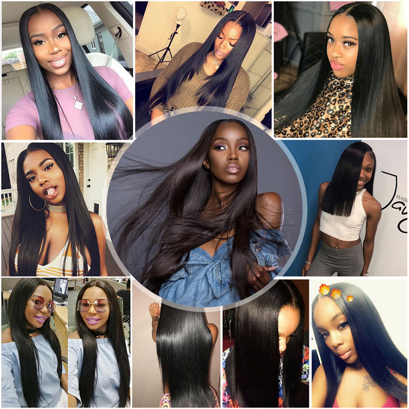 28 30inch Unprocessed Straight 400g 4Bundles Brazilian Virgin Human Hair Weft US