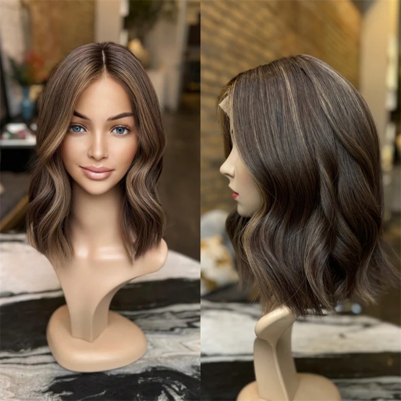 Highlight Brown Blonde Wig 13×4 Lace Front Human Hair Wig for Women