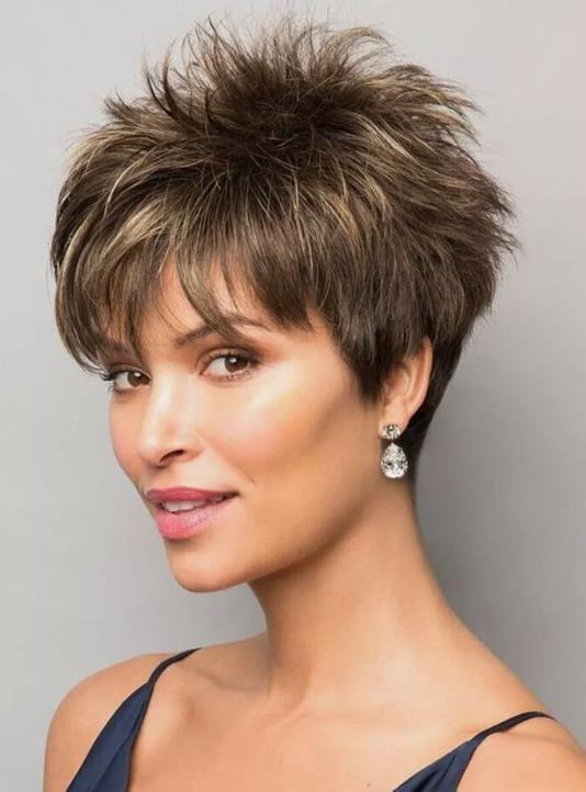 Light Brown Short Hairstyles Women’s Natural BOB Hair Wig 6 Inch