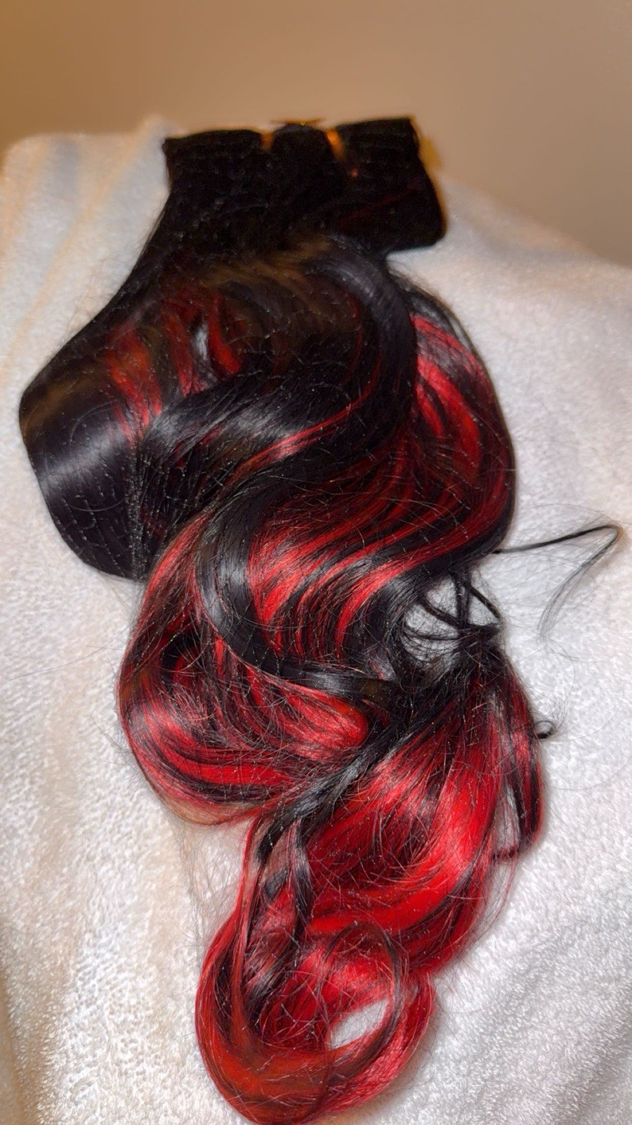 Body Wave Weft Hair Extension Black Red Wavy Colored Women Hair Piece Body Wave