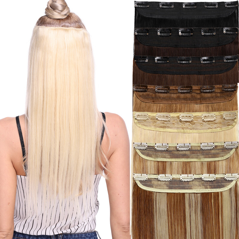 AAA+ One Piece Clip in Real Human Hair Extensions Remy hair Extension Weft B046