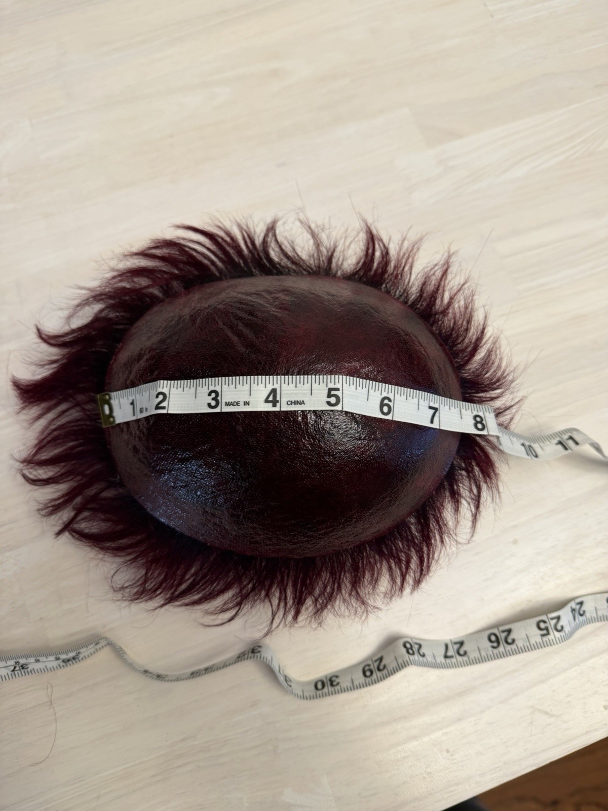 Custom Men’s Lordhair Brand Toupee, Hair System, Red With Dark Roots 0.08mm Skin
