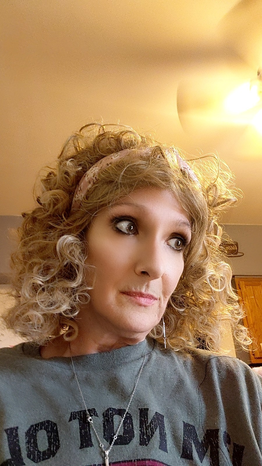 wig blond curly texture headband short style colored fashion theme women adult