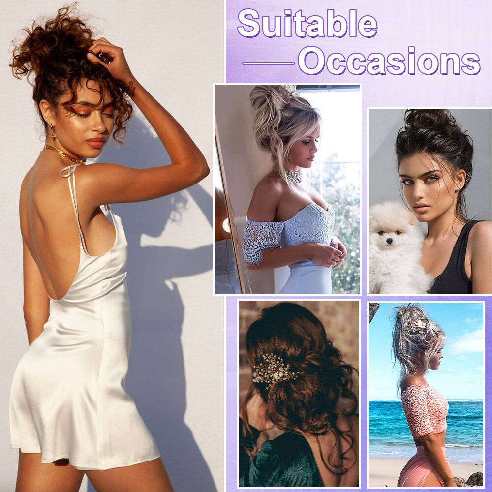 Messy Bun Piece Real As Human Hair Elastic Scrunchie Updo Ponytail Extensions US