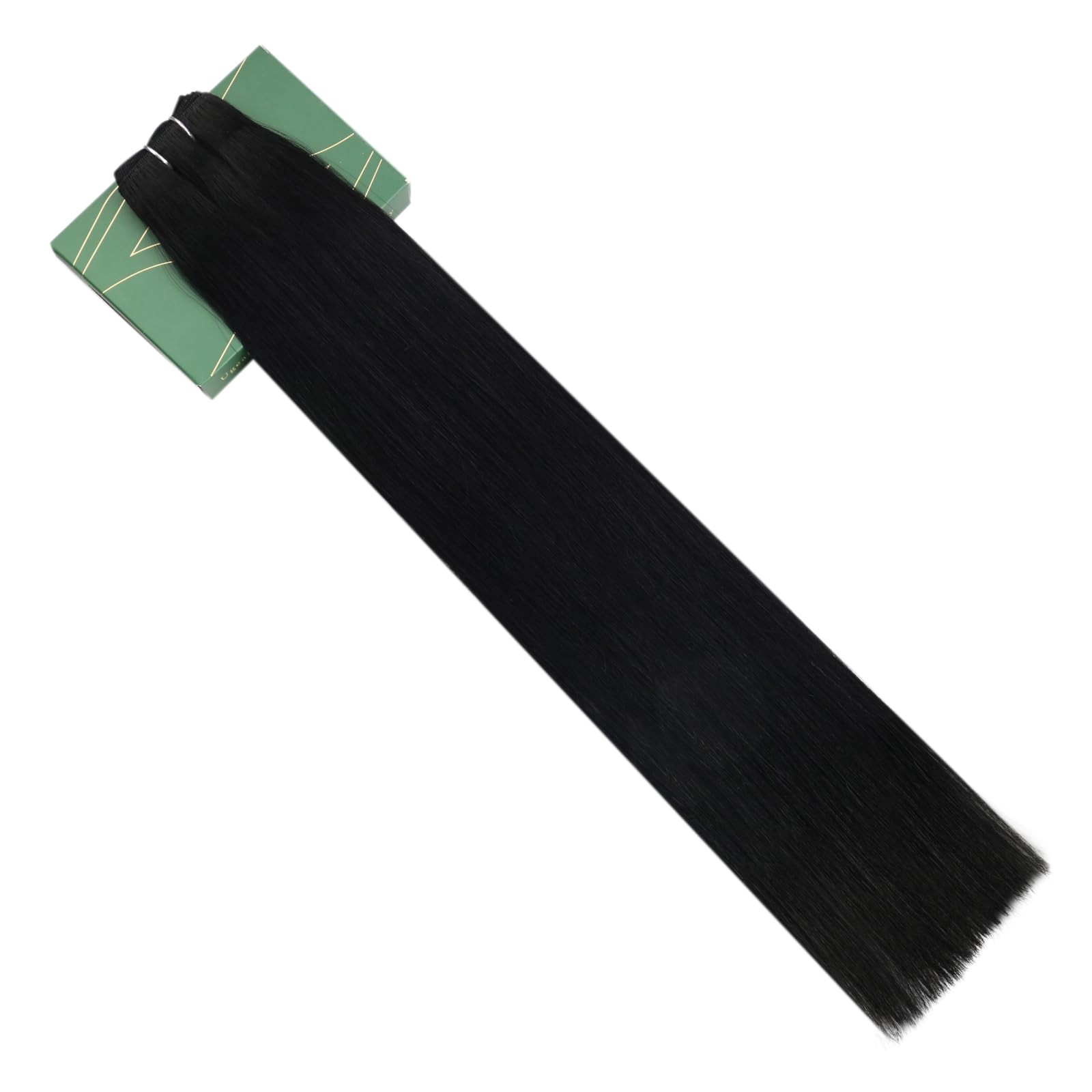 Sew in Hair Extensions Real Human Hair Black, Human Hair Weft Extensions Jet …