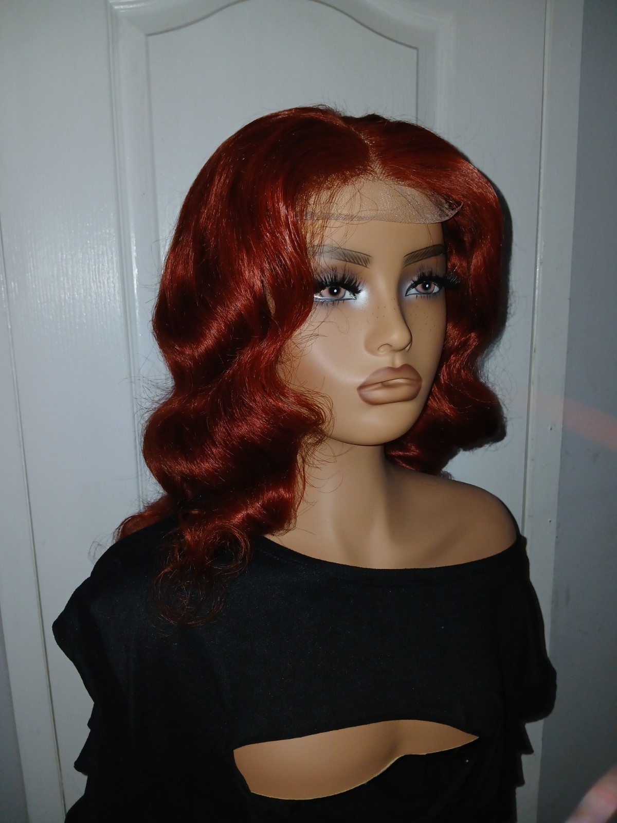 33B Reddish Brown Bundles with 4×4 Closure Body Wave Bundles Human Hair Wig