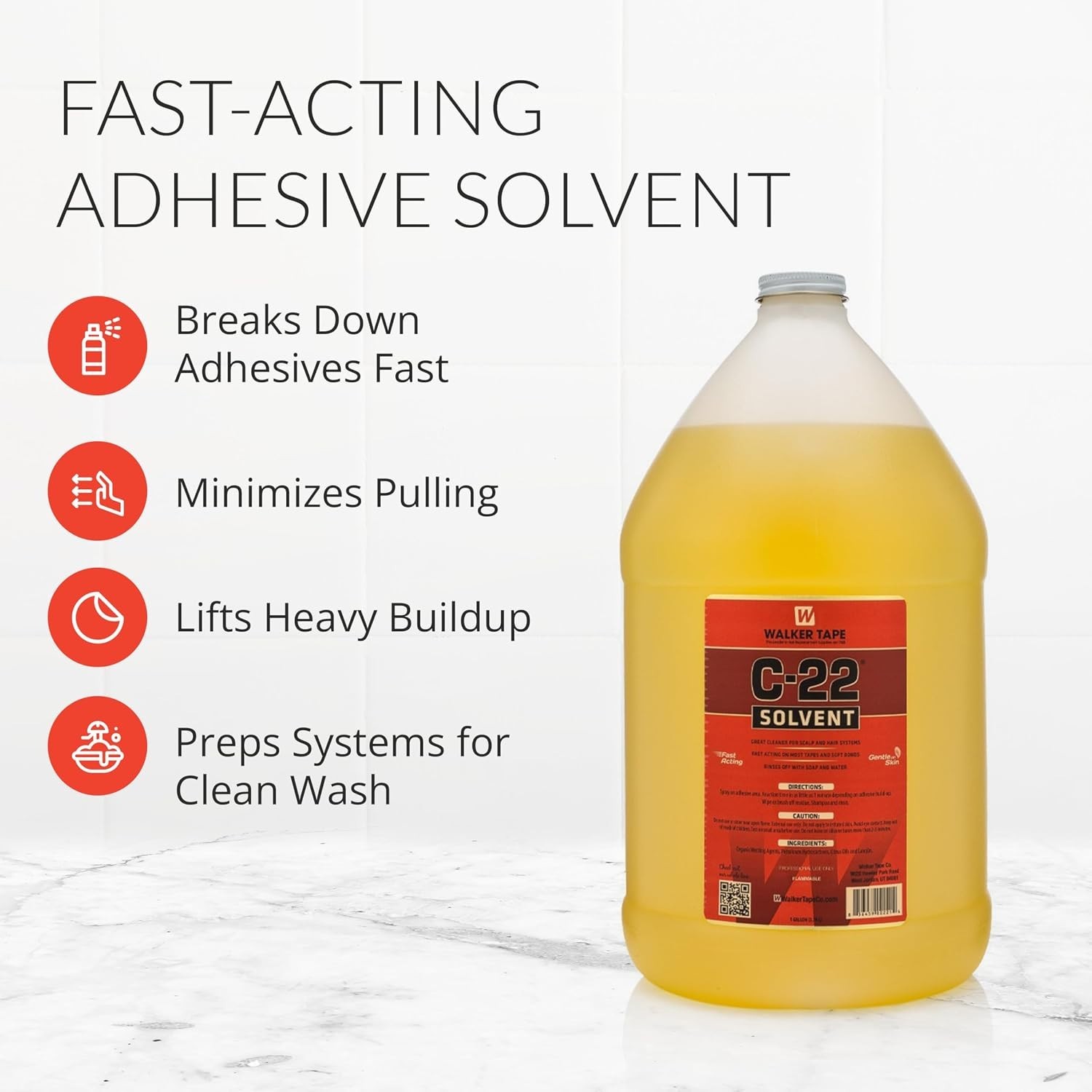Professional C-22 Adhesive Remover 128oz Gallon Oil-Based Skin-Safe Citrus