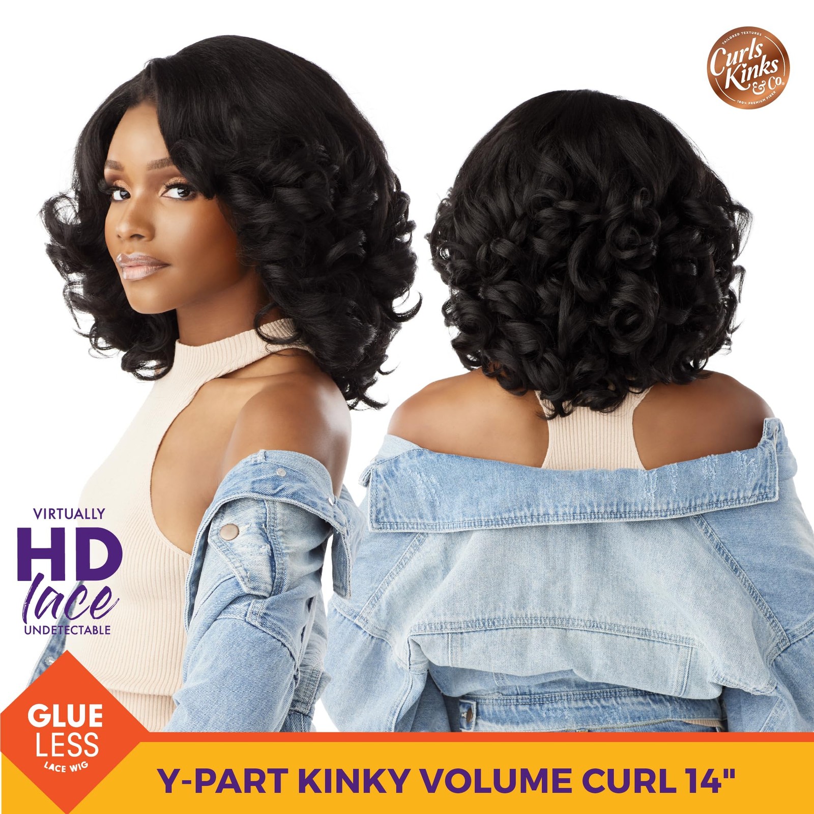 Sensationnel Curls Kinksandco Kinkyedges Wig – Curl 14 Inch Y Part Lace