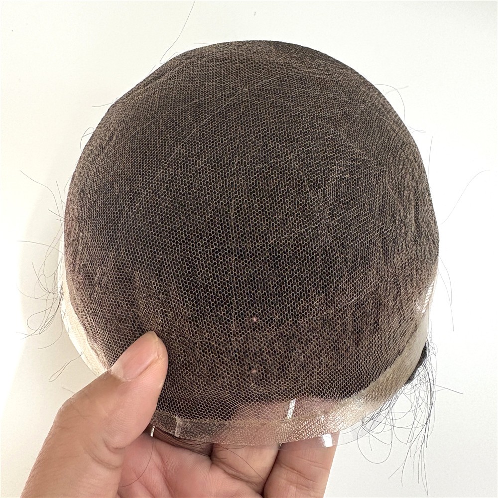 8×10 Lace Base Toupee for Men 100%Human Hair Base Unit Breathable Lace Natural