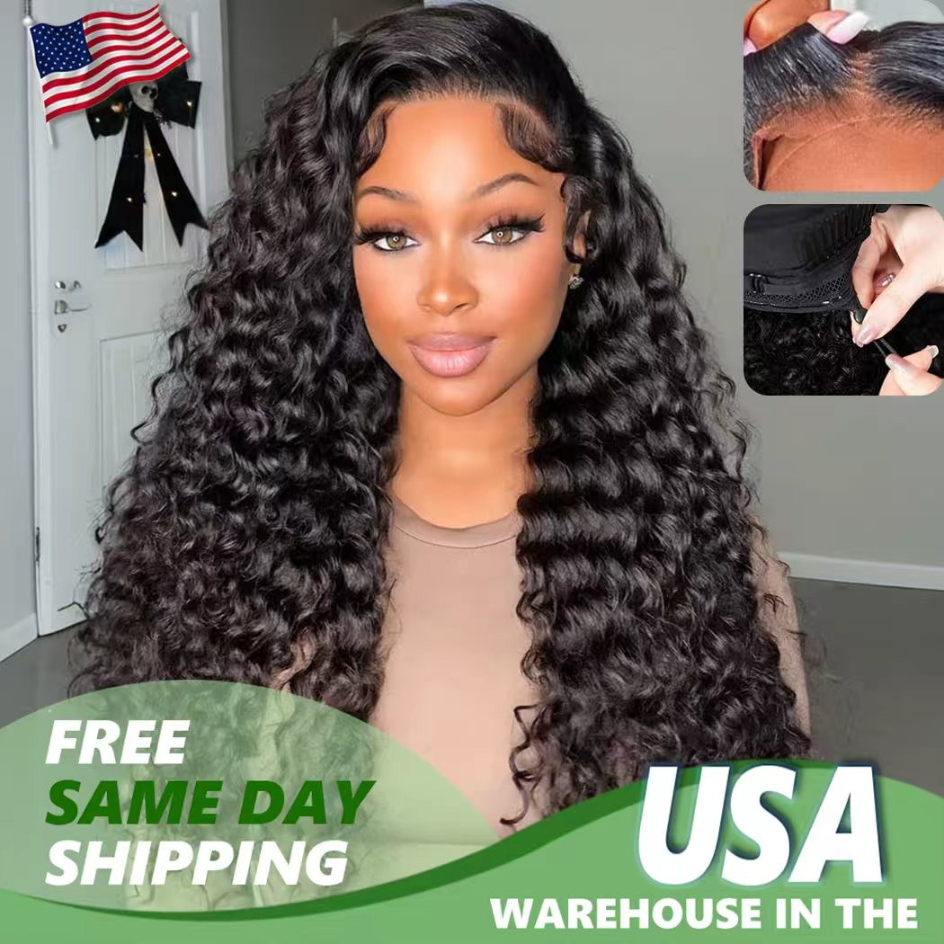 250% Density Transparent Lace Wigs Human Hair 5×5 Natural Color Water Wave