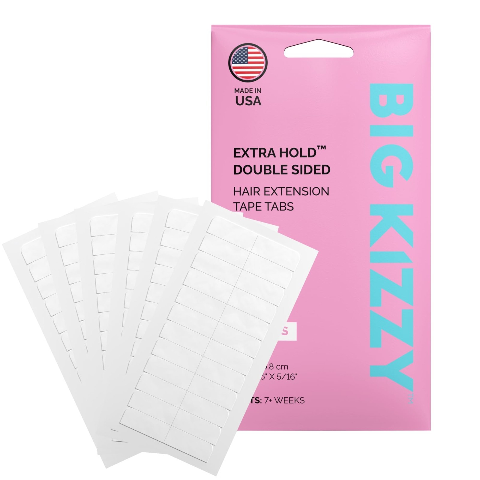Extra Hold Double-Sided Hair Extension Tape – 72 Tabs, Strong 6-8+ Weeks Hold