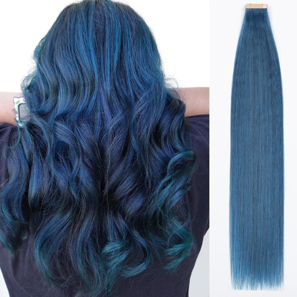 Tape in Hair Extensions Real Human Hair Invisible Skin Wefts Premium Remy Thick