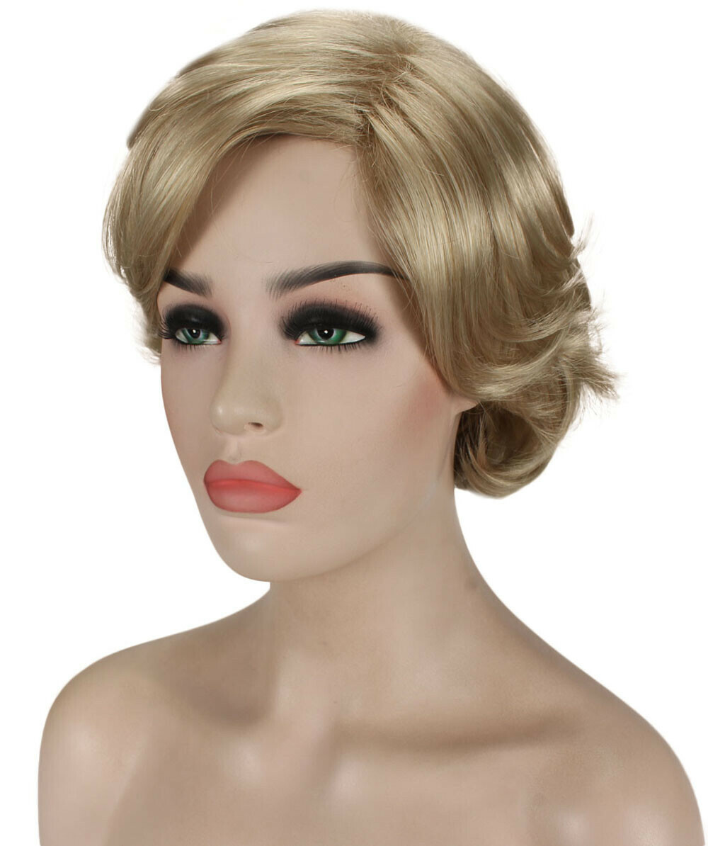 Lana – Straight Kanekalon Synthetic Fiber Full Wig, 3.25 – 6.5 in, Light Blonde
