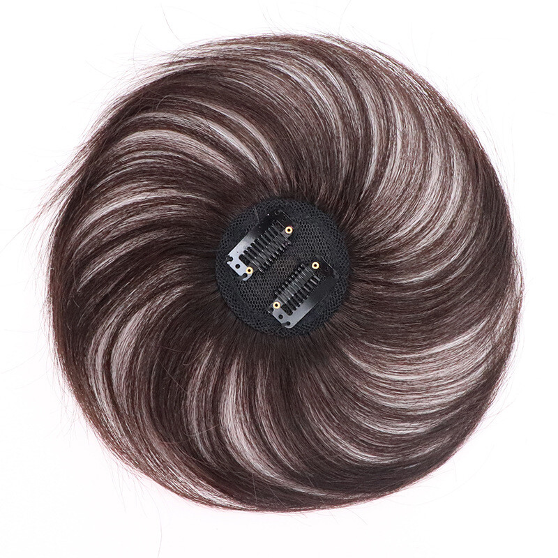 100% Human Hair Topper Clip in Hairpiece Wig Toupee Top Pieces Wigs for Women US