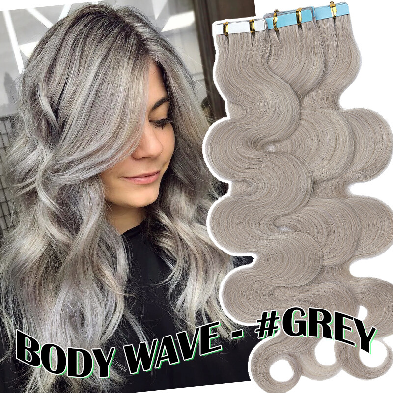 200g 80pcs Tape In Human Hair Extensions Skin Weft FULL HEAD Body Wave Ombre