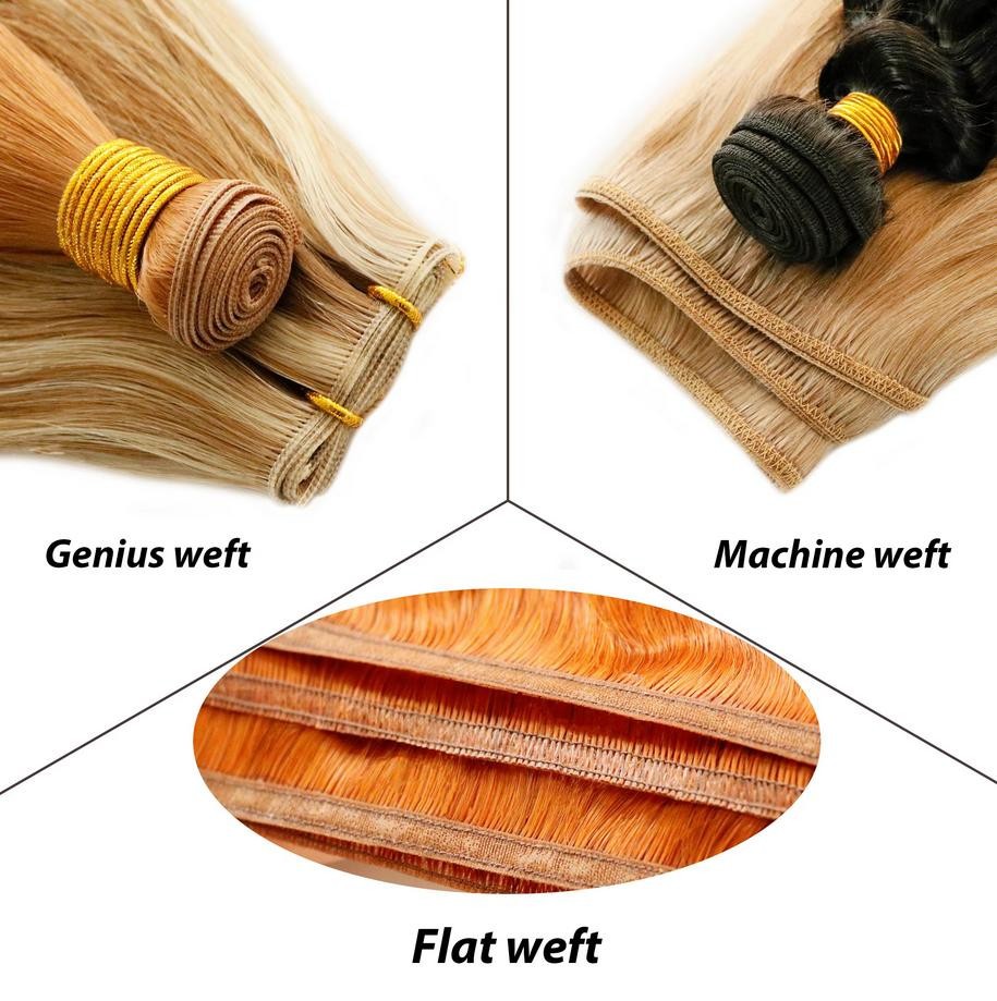 Genius Weft Curly Wavy Hair Extensions 100% Remy Human Hair Extensions 100g