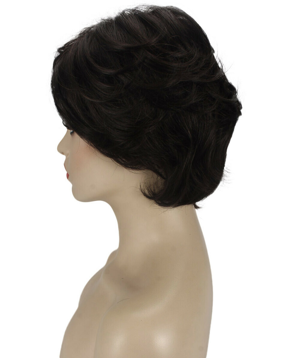 Lana – Straight Kanekalon Synthetic Fiber Full Wig, 3.25 – 6.5 in, Dark Brown