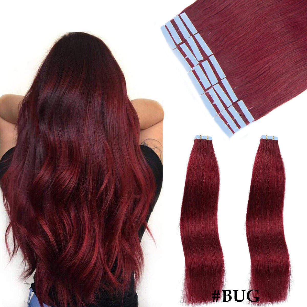 Tape in Hair Extensions Real Human Hair Skin Wefts Remy Brazilian Hair Straight