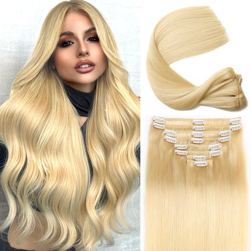 Cwrdk Clip In Hair Extensions Real Human Hair 18Inch 100G 100 Brazilian Remy