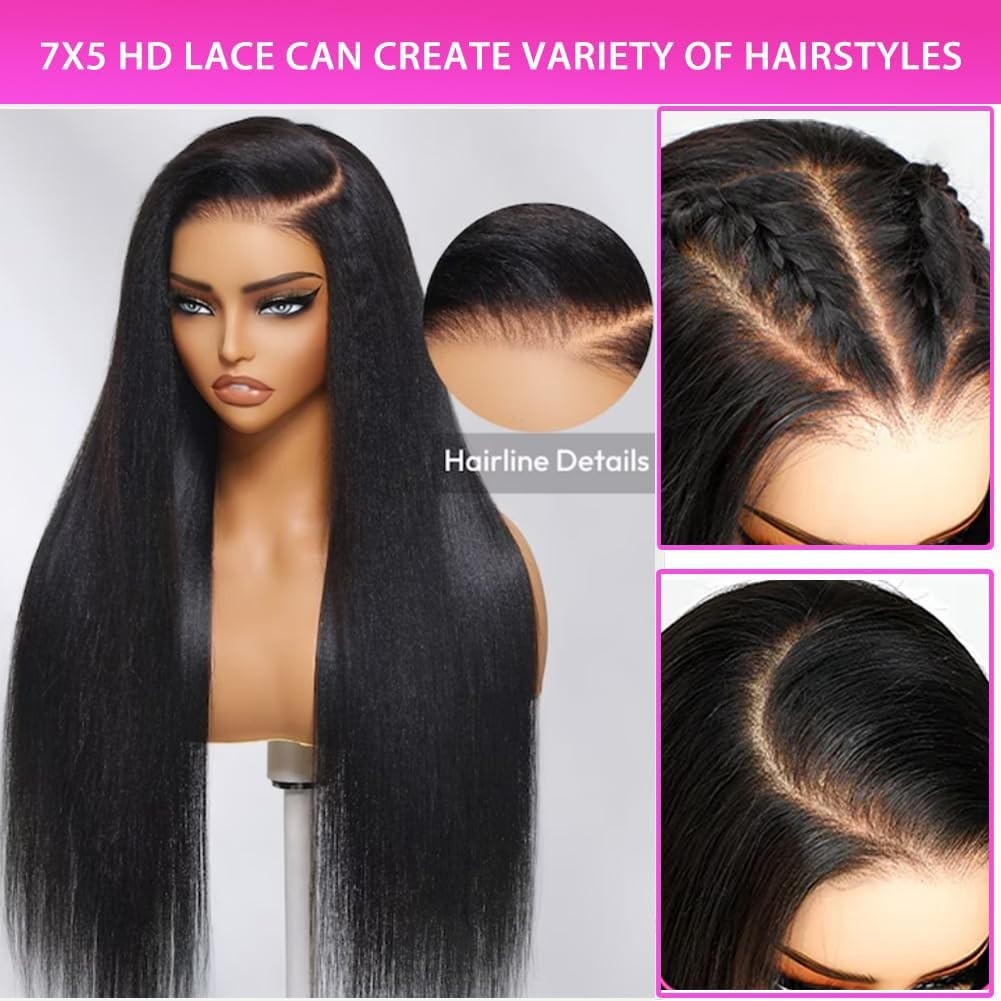 24 Inch 200% Density HD Lace Glueless Wig, Pre Plucked & Bleached, Straight Clos