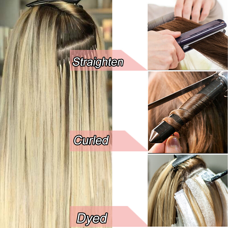 100g Russian 16″-24″ Remy Human Hair Extensions Micro Loop Beads Ring Tip THICK