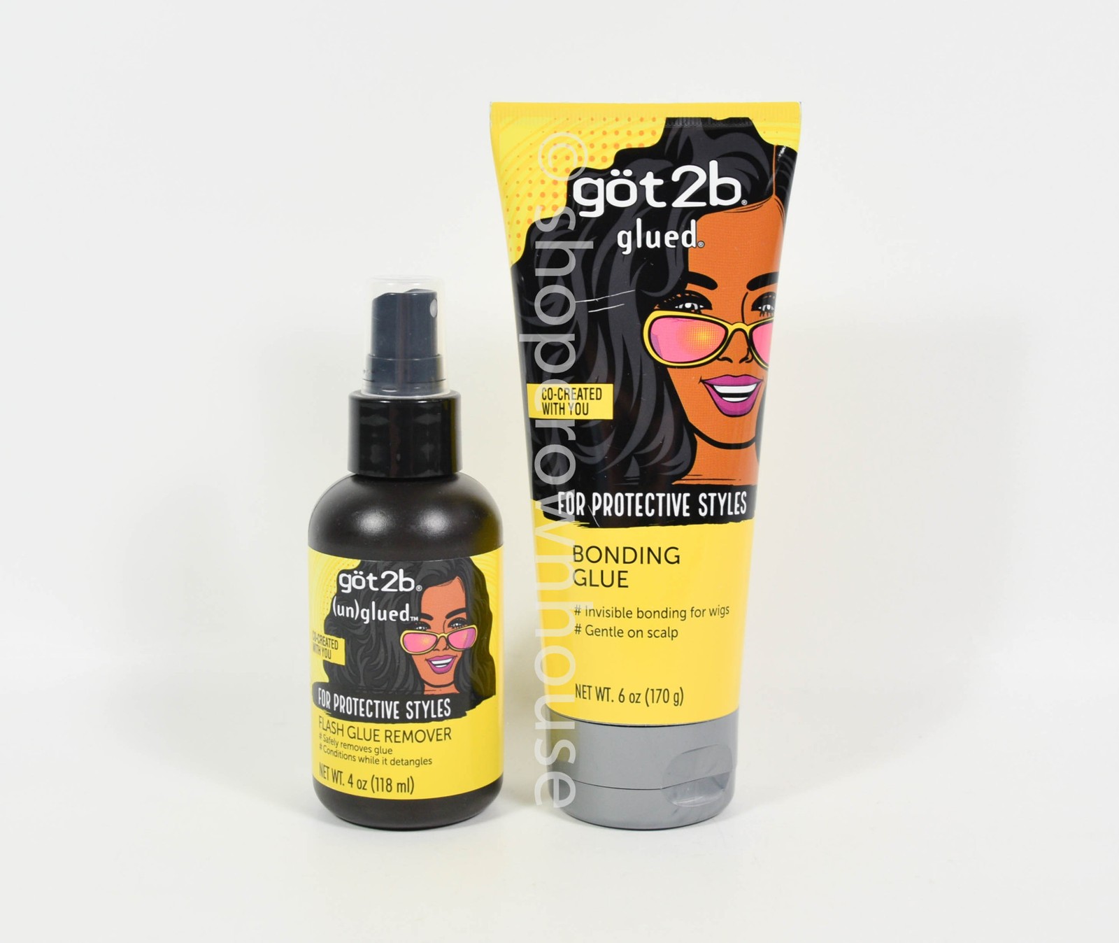 Lot got2b Wig Bonding Glue 6 Oz. + (un)glued Flash Glue Remover 4 Oz.