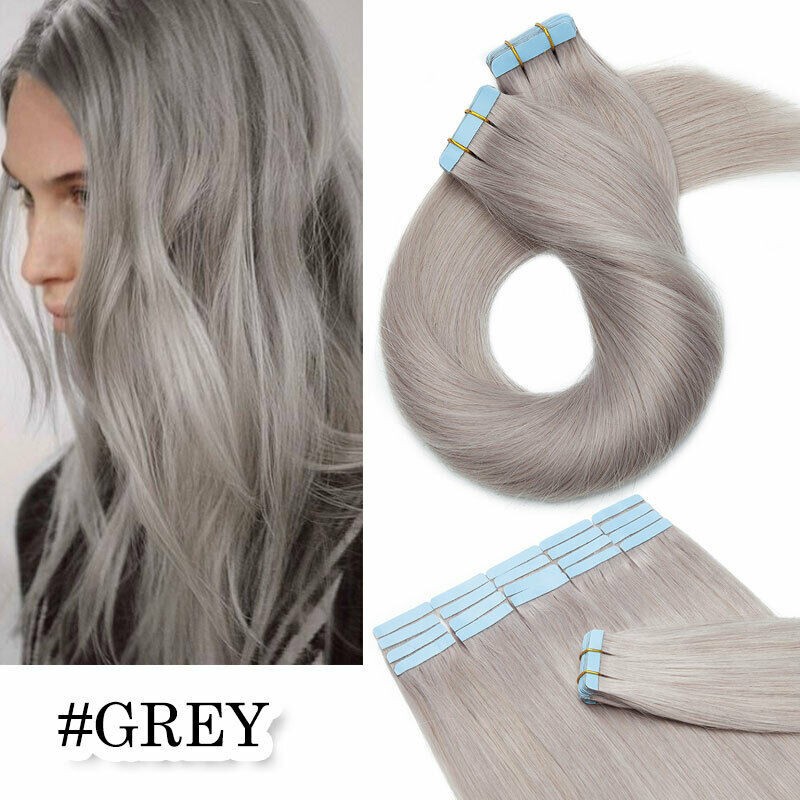 Invisible Tape In Human Hair Extensions Skin Weft Premium Hair Full Head 80pcs
