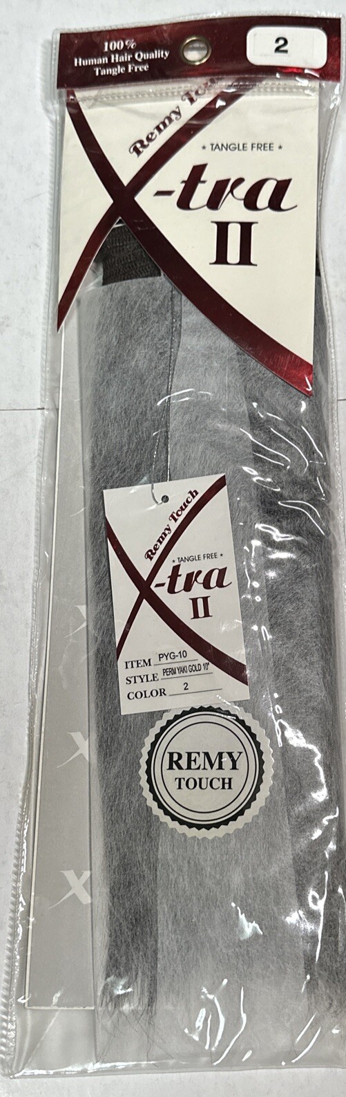 10″ 100% Human Hair Quality Remy Touch Tangle Free Yaki Hair Extensions Color 2