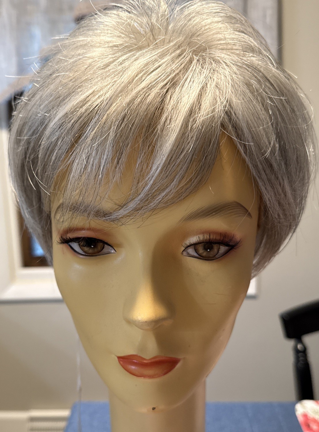 Envy Hope Medium Grey Short Stylish Synthetic Wig
