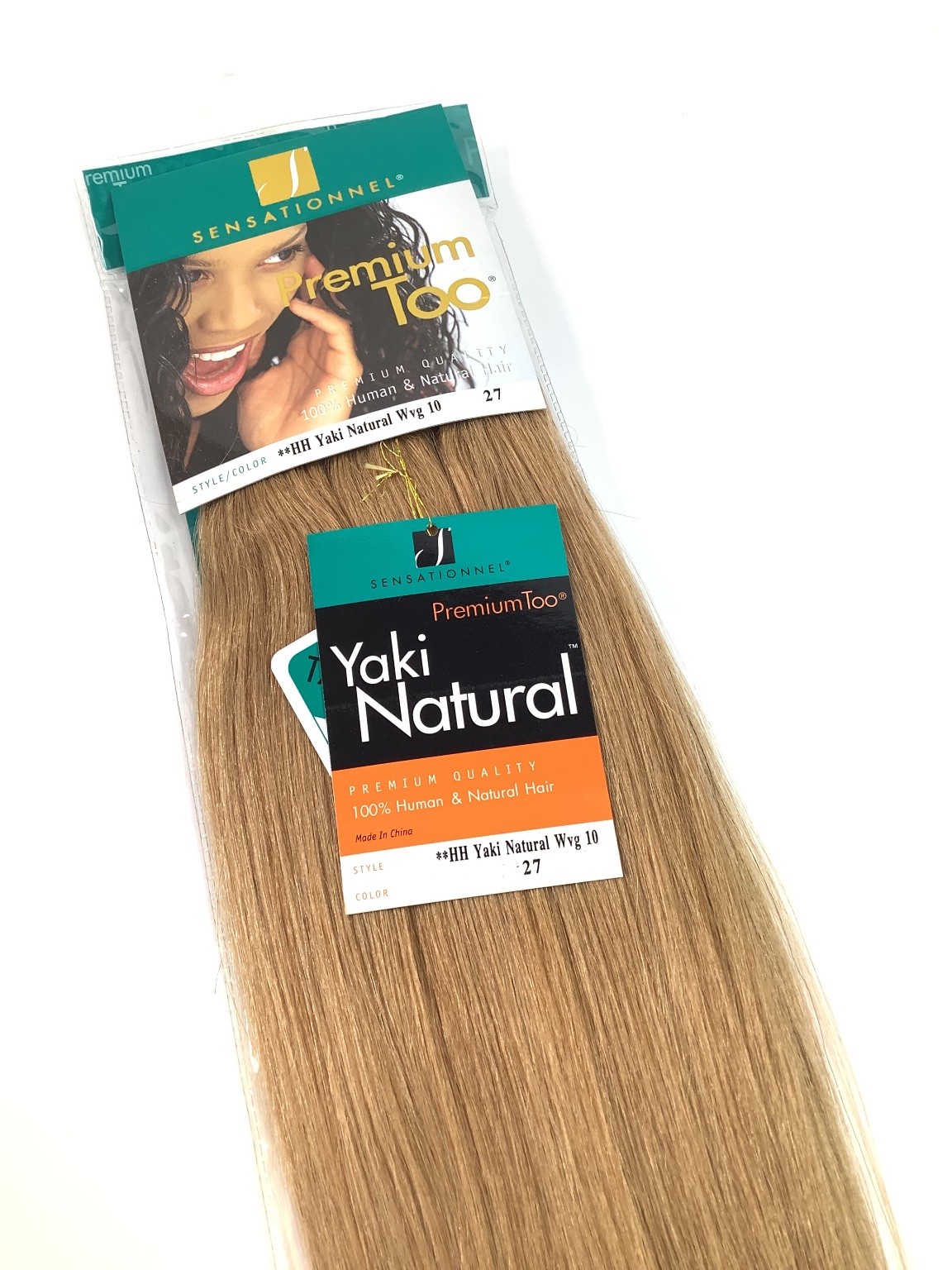 Sensationnel Premium Too Yaki Natural Hair Extensions Color 27 100% Human Hair