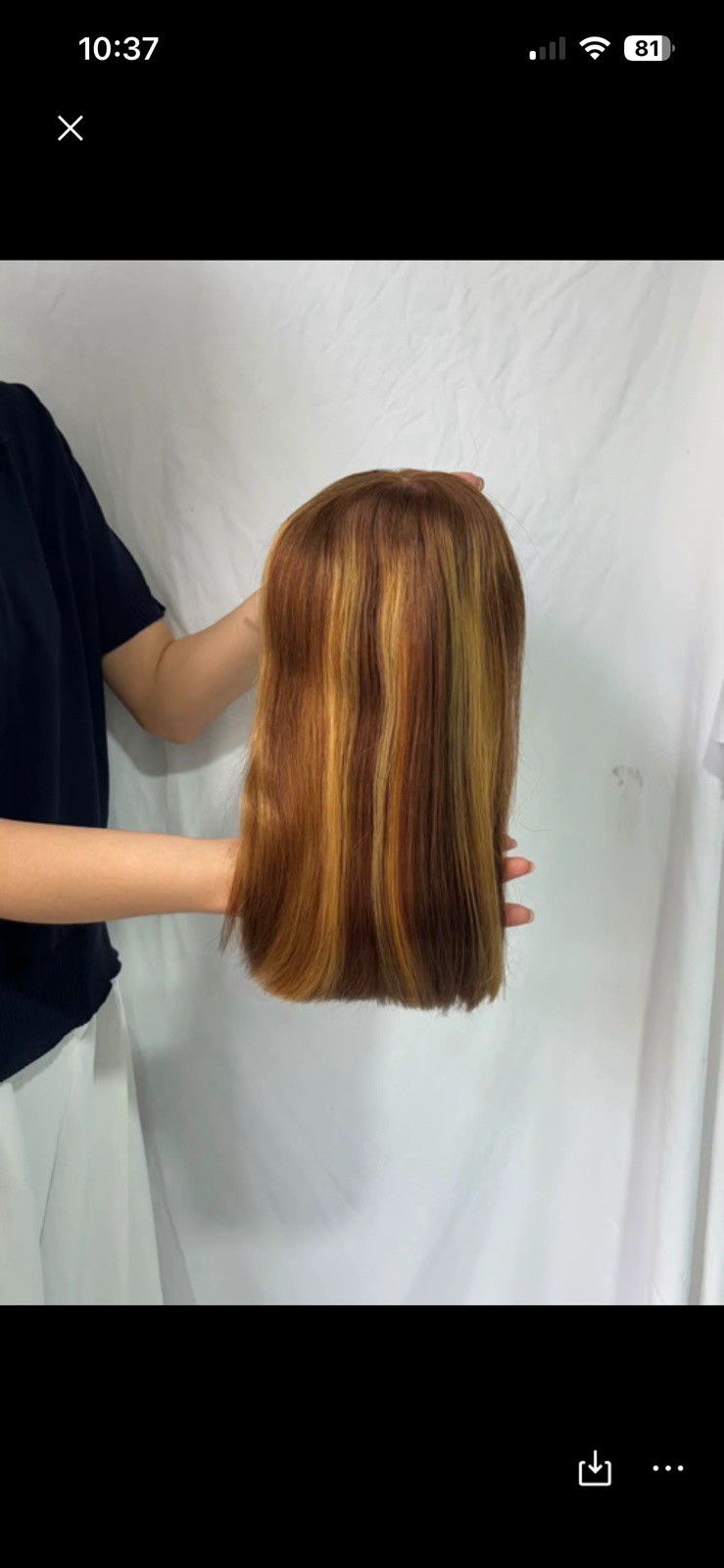 Lace Front Straight Bob Wig for Women Medium Brown & Honey Blonde Highlights
