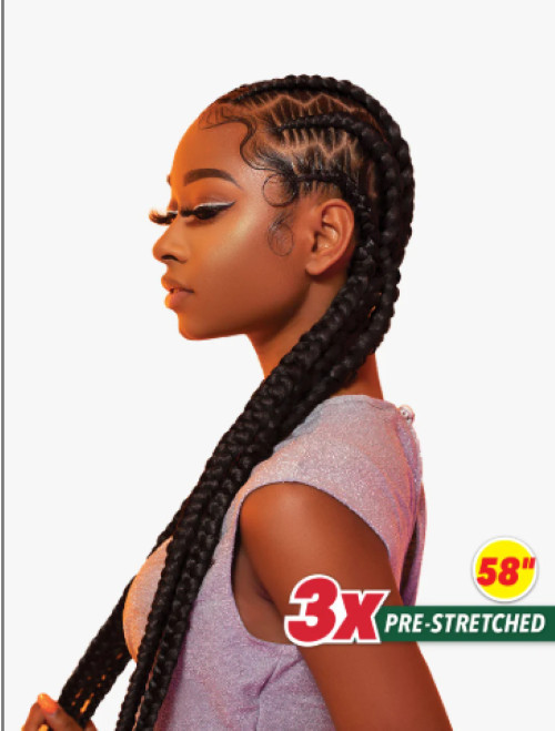 Sensational X-pression pre-stretched braiding hair – 3X braid 58 inch