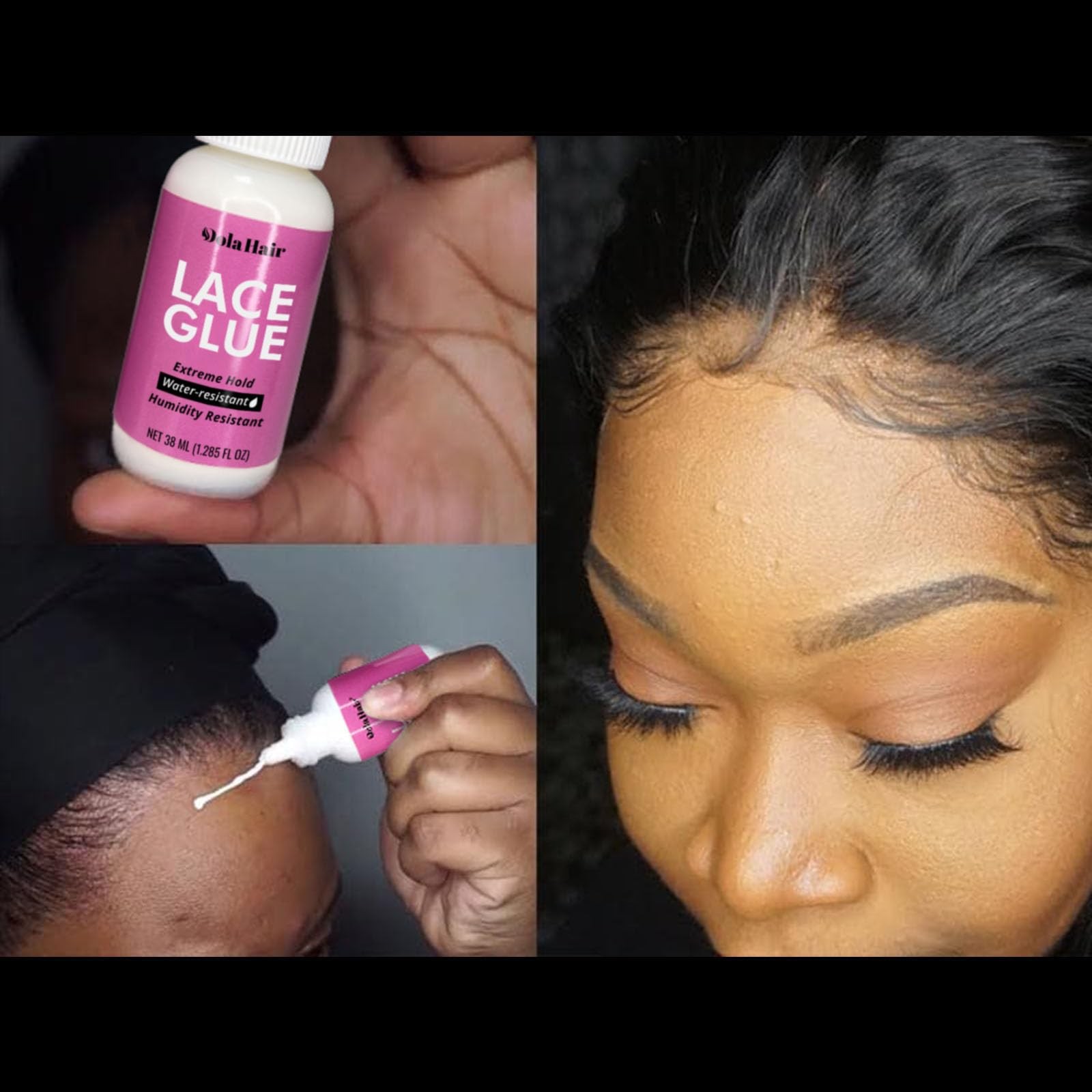 Dolahair Lace Glue, 1.3 oz, Waterproof, Extreme Hold Wig Adhesive