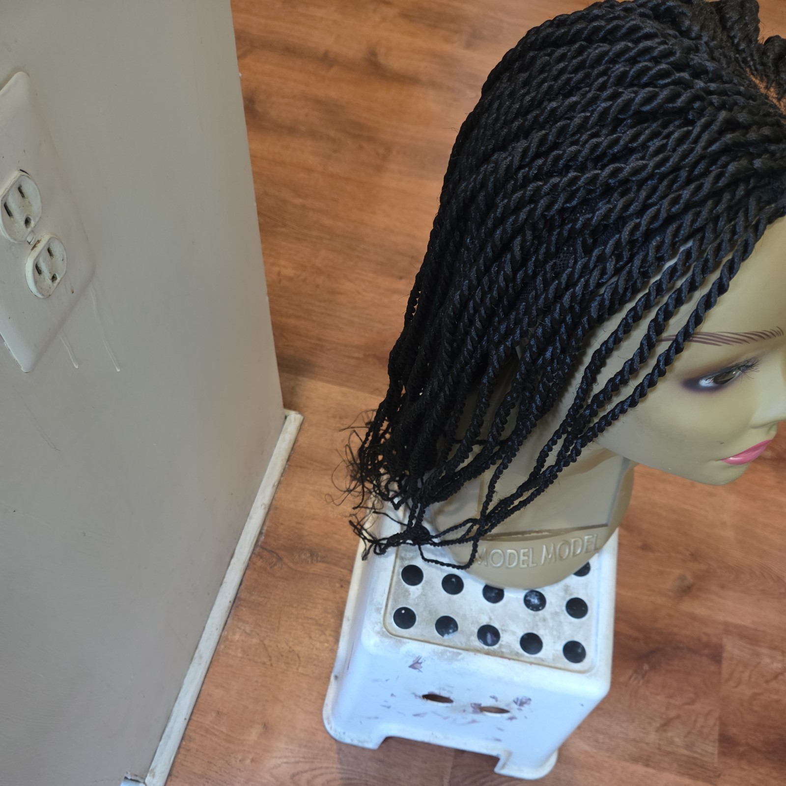 Braided Wig For Black Women Cornrow Braids Lace Front Synthetic Fiber